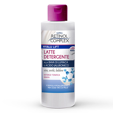 Retinol Complex Lapte demachiant cu extract de melc si acid hialuronic 400ml