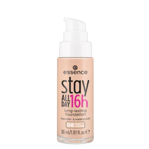 Essence fond de ten stay ALL DAY 16h long-lasting 08 Soft Vanilla 30ml - 1
