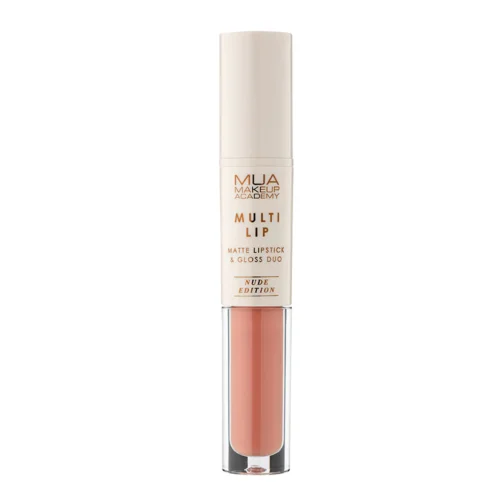 MUA MAKEUP ACADEMY Multi Lip Matte Lipstick si Gloss duo - Caramel
