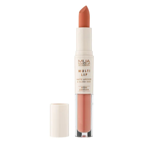MUA MAKEUP ACADEMY Multi Lip Matte Lipstick si Gloss duo - Caramel