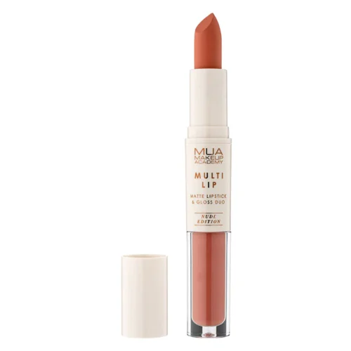 MUA MAKEUP ACADEMY Multi Lip Matte Lipstick si Gloss duo - Cozy