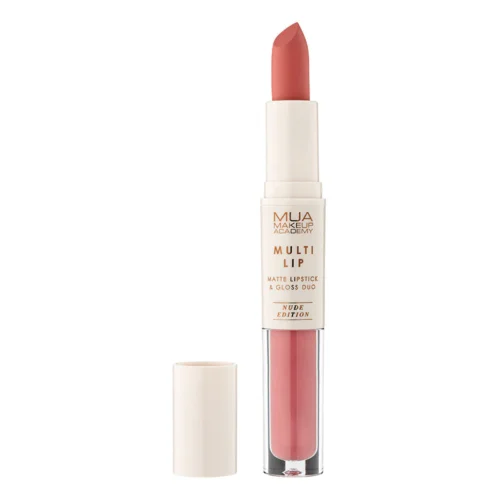 MUA MAKEUP ACADEMY Multi Lip Matte Lipstick si Gloss duo - Honey