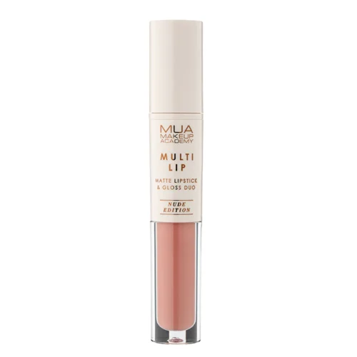 MUA MAKEUP ACADEMY Multi Lip Matte Lipstick si Gloss duo - Mocha