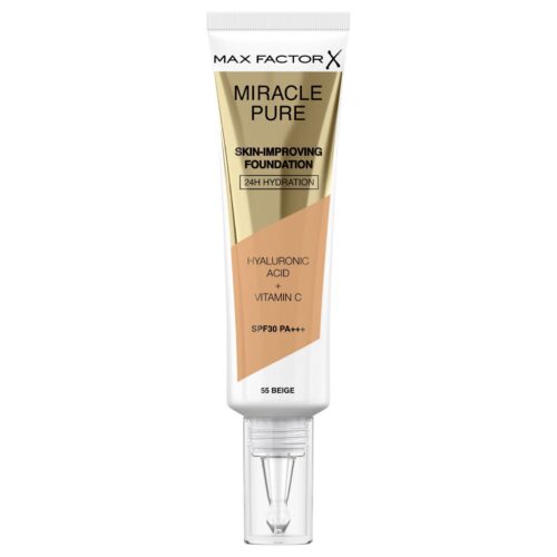 Max Factor Fond de ten Miracle Pure - 55 Beige - 1 Max Factor Fond de ten Miracle Pure - 55 Beige