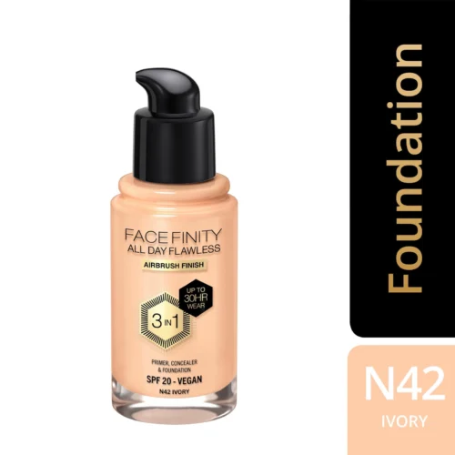 Max Factor Fond de ten lichid facefinity all day flawless 3in1 - N42 Ivory