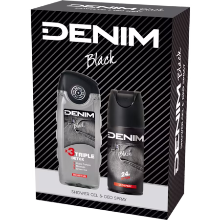 Denim Set cadou Black: Deodorant 150 ml + Gel dus 250 ml