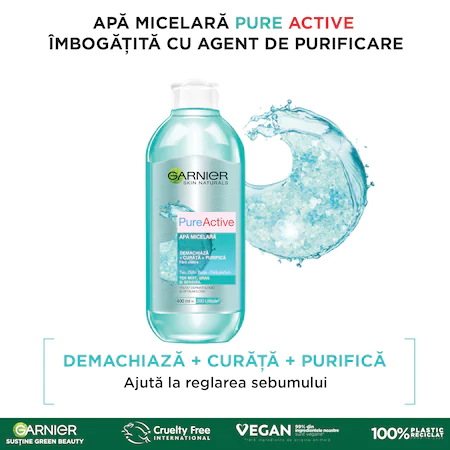 Garnier Apa micelara Skin Naturals Pure Active 400 ml