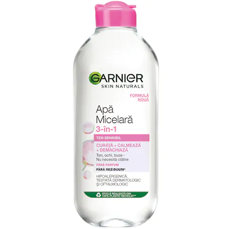 Garnier Apa micelara Skin Naturals pentru ten sensibil 400 ml - 1 Garnier Apa micelara Skin Naturals pentru ten sensibil 400 ml