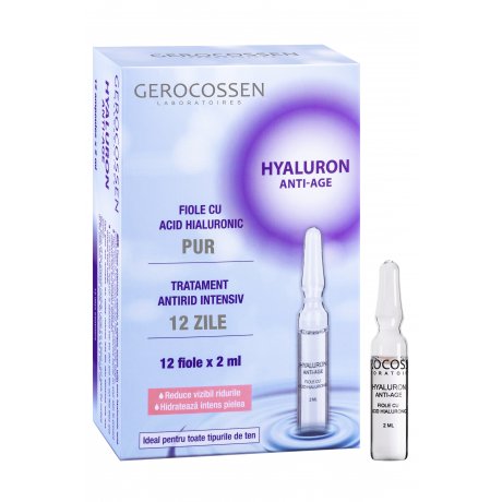 Gerocossen Fiole cu acid hialuronic pur Hyaluron Anti-Age 12 x 2ml Gerocossen Fiole cu acid hialuronic pur Hyaluron Anti-Age 12 x 2ml