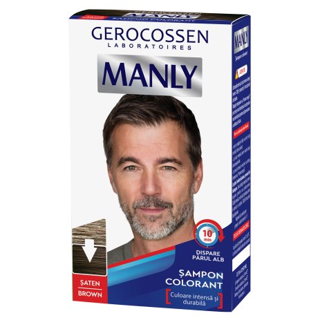 Gerocossen Sampon colorant pentru barbati - Saten - Manly 25 ml