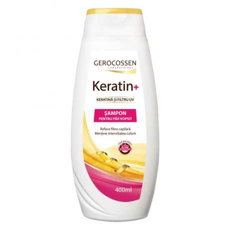 Gerocossen Sampon pentru par vopsit cu keratina si filtru UV - Keratin+ 400 ml Gerocossen Sampon pentru par vopsit cu keratina si filtru UV - Keratin+ 400 ml