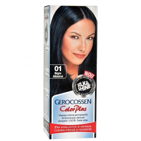 Gerocossen Vopsea de par Silk&Shine 0.1 Negru Albastrui - Color Plus 50ml Gerocossen Vopsea de par Silk&Shine 0.1 Negru Albastrui - Color Plus 50ml