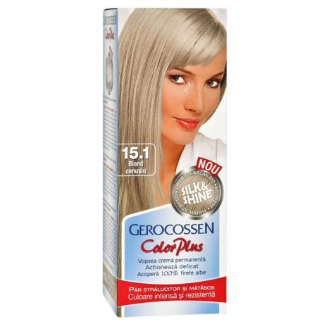 Gerocossen Vopsea de par Silk&Shine 15.1 Blond Cenusiu - Color Plus 50ml