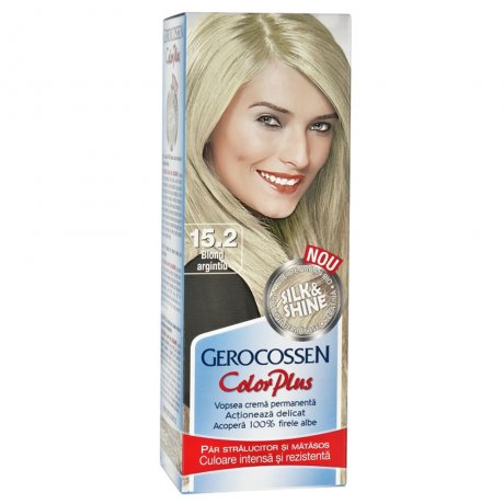 Gerocossen Vopsea de par Silk&Shine 15.2 Blond Argintiu - Color Plus 50ml