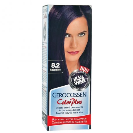 Gerocossen Vopsea de par Silk&Shine 8.2 Aubergine - Color Plus 50ml Gerocossen Vopsea de par Silk&Shine 8.2 Aubergine - Color Plus 50ml