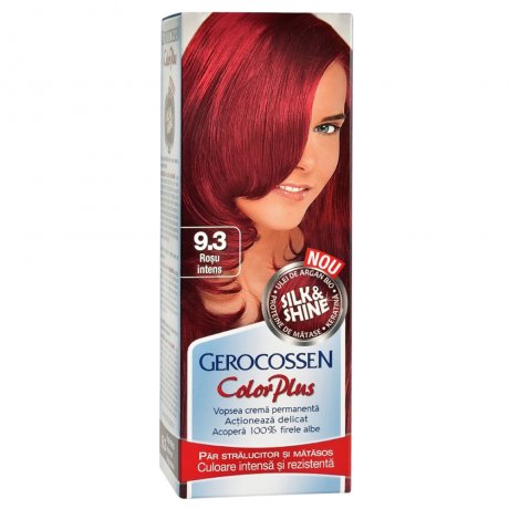 Gerocossen Vopsea de par Silk&Shine 9.3 Rosu Intens - Color Plus 50ml Gerocossen Vopsea de par Silk&Shine 9.3 Rosu Intens - Color Plus 50ml