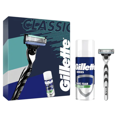 Gillette Set Aparat de ras Gillette Mach3 + Spuma de ras Series Sensitive 100 ml
