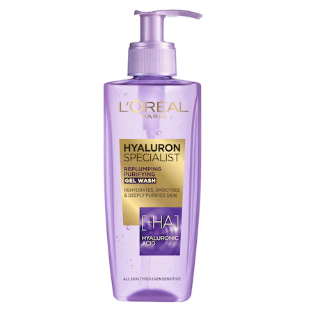 L'Oreal Paris Gel de curatare Hyaluron Specialist pentru toate tipurile de ten 200 ml