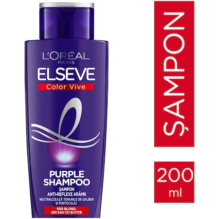 L'Oreal Paris Sampon Elseve Color Vive Purple pentru par blond/gri 200 ml