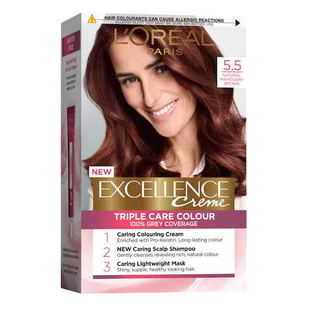 L'Oreal Paris Vopsea de Par Permanenta cu Amoniac Excellence Creme 5.5 Saten Deschis Acaju