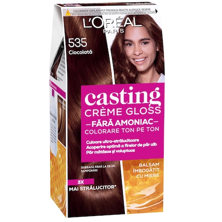 L'Oreal Paris Vopsea de par Casting Creme Gloss 535 Ciocolata - fara amoniac L'Oreal Paris Vopsea de par Casting Creme Gloss 535 Ciocolata - fara amoniac