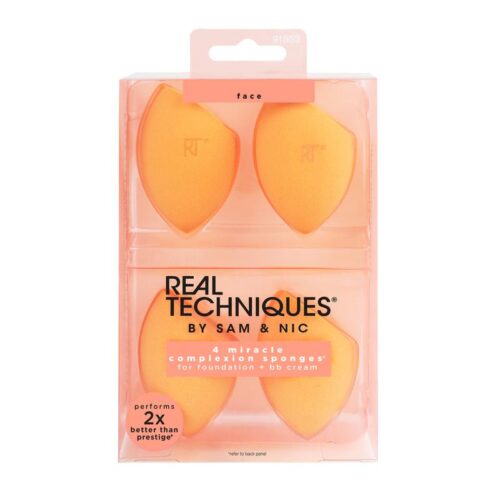 Real Techniques Set Bureți Miracle Complexion pentru aplicarea fondului de ten 4 buc
