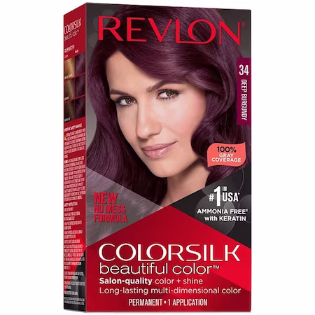 Revlon Vopsea de par ColorSilk 34 Deep Burgundy fara amoniac