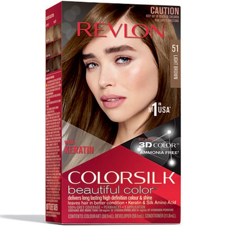 Revlon Vopsea de par ColorSilk 51 Light Brown fara amoniac