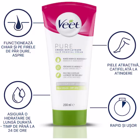 Veet Crema depilatoare pentru piele uscata 200 ml