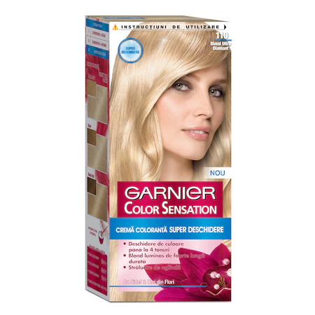 Vopsea de par permanenta cu amoniac Garnier Color Sensation 110 Blond Ultra Diamant 110 ml Vopsea de par permanenta cu amoniac Garnier Color Sensation 110 Blond Ultra Diamant 110 ml