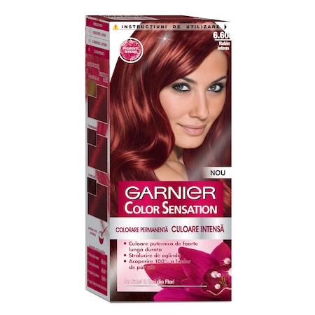 Vopsea de par permanenta cu amoniac Garnier Color Sensation 6.60 Rubin Intens 110 ml Vopsea de par permanenta cu amoniac Garnier Color Sensation 6.60 Rubin Intens 110 ml