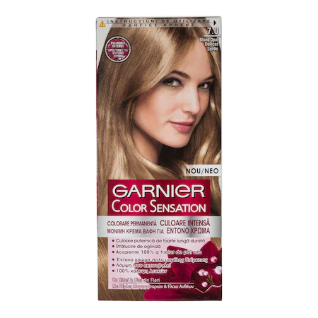 Vopsea de par permanenta cu amoniac Garnier Color Sensation 7.0 Blond Opal Delicat 110 ml