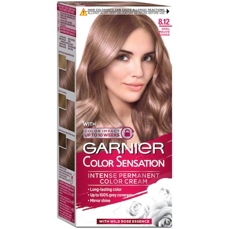Vopsea de par permanenta cu amoniac Garnier Color Sensation 8.12 Blond deschis cenusiu irizat 110 ml