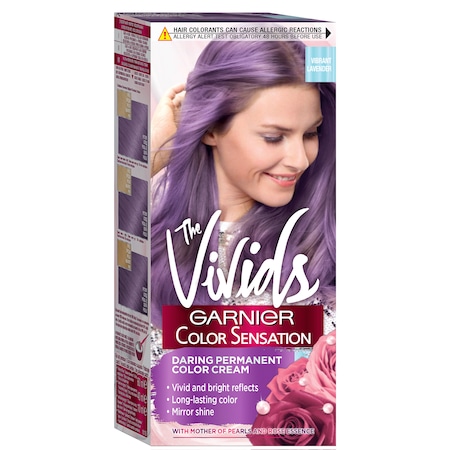 Vopsea de par permanenta cu amoniac Garnier Color Sensation The Vivids cu pigmenti intensi 7.21 Vibrant Lavender 110 ml