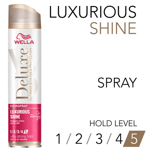 Fixativ pentru par Wella Deluxe Luxurious Shine 5/5, pentru stralucire, 250 ml
