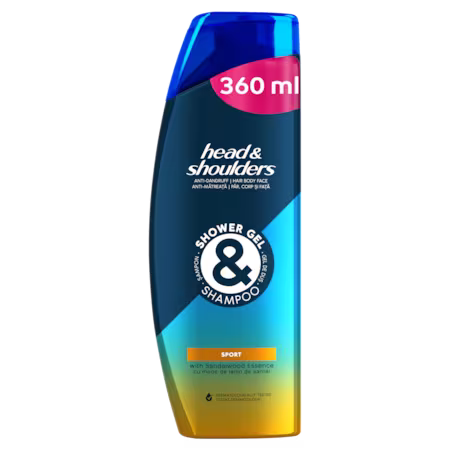 Head & Shoulders Gel de dus si sampon Sport cu miros de lemn de santal 360 m - 1 Head & Shoulders Gel de dus si sampon Sport cu miros de lemn de santal 360 m