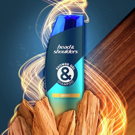 Head & Shoulders Gel de dus si sampon Sport cu miros de lemn de santal 360 m