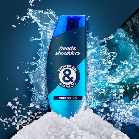 Head & Shoulders Gel de dus si sampon anti-matreata Energizing cu minerale marine 360 ml