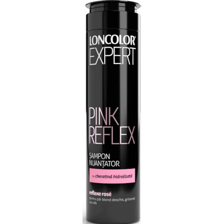 Loncolor Sampon nuantator Expert Pink Reflex pentru par blond, grizonat si alb 250 ml Loncolor Sampon nuantator Expert Pink Reflex pentru par blond, grizonat si alb 250 ml