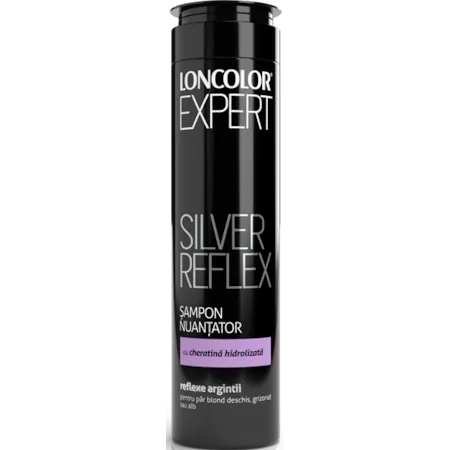 Loncolor Sampon nuantator Expert Silver pentru par blond, grizonat si alb 250 ml