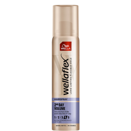 Wellaflex Fixativ 2Day Volume 4/5, pentru coafat cu fixare puternica, 75 ml