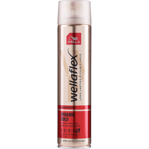 Wellaflex Fixativ Dynamic Hold 5/5, pentru coafat cu fixare foarte puternica, 250 ml