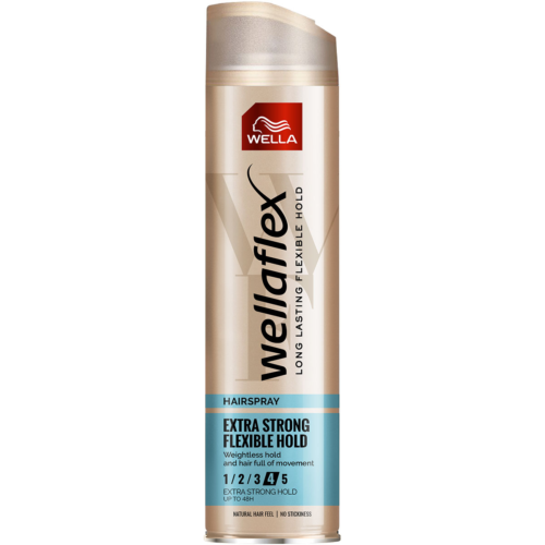Wellaflex Fixativ Extra Strong 4/5, pentru coafat cu fixare puternica, 250 ml