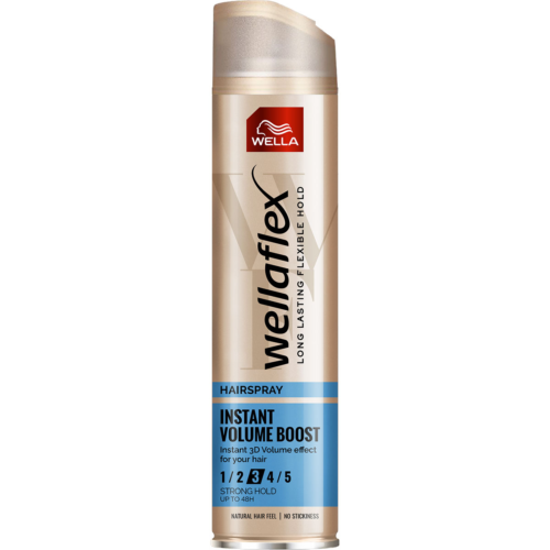 Wellaflex Fixativ Instant Volume Boost 3/5, pentru coafat cu fixare puternica, 250 ml