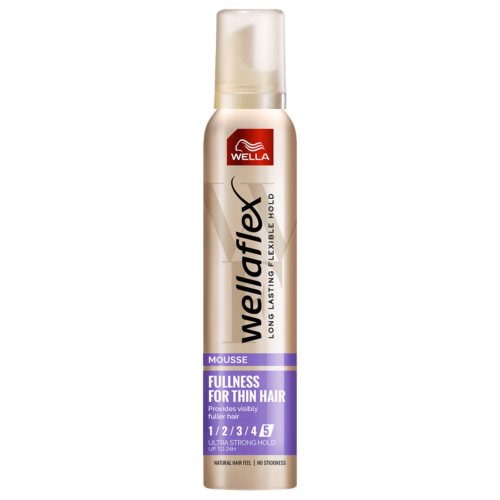 Wellaflex Spuma de par Fullness for thin hair 5/5, pentru fixare foarte puternica, 200 ml