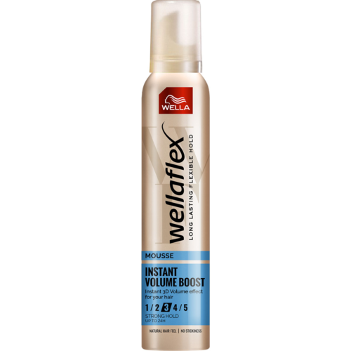Wellaflex Spuma de par Instant Volume Boost 3:5, pentru fixare medie, 200 ml - 1 Wellaflex Spuma de par Instant Volume Boost 3/5, pentru fixare medie, 200 ml