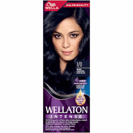 Wellaton Vopsea de par permanenta 1/0 Negru Albastrui 110 ml