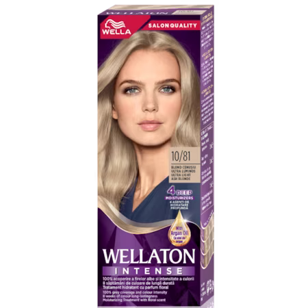 Wellaton Vopsea de par permanenta 10/81 Blond Cenusiu Ultra Luminos 110 ml