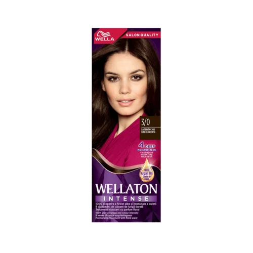 Wellaton Vopsea de par permanenta 3/0 Saten inchis 110 ml