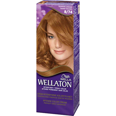 Wellaton Vopsea de par permanenta 8/74 Ciocolata cu caramel 110 ml